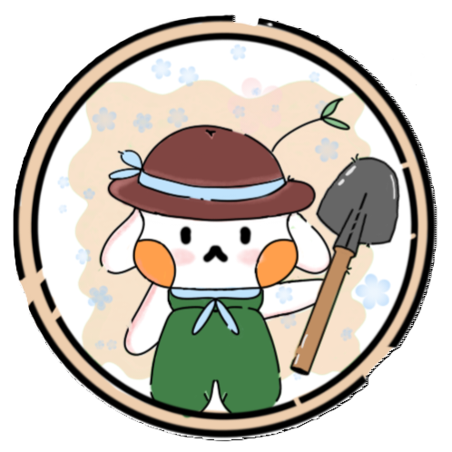 Image of A Bunny Working - I drew it myself